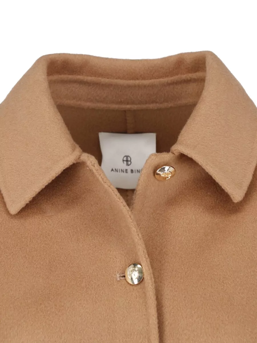 Anine Bing Cashmere Wool Single Breasted Coat