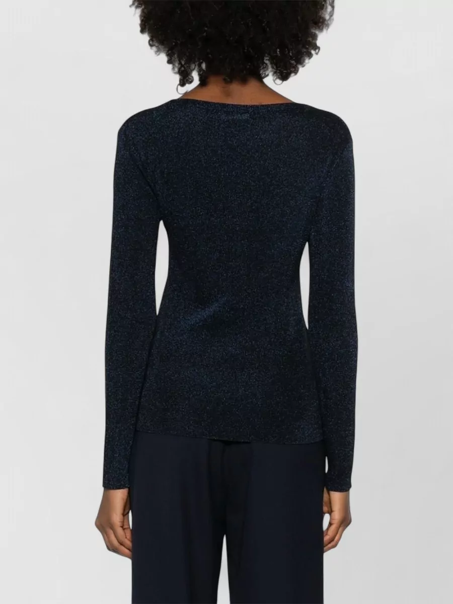 Fabiana Filippi Scoop Neck Slim Knit Long Sleeve Sweater