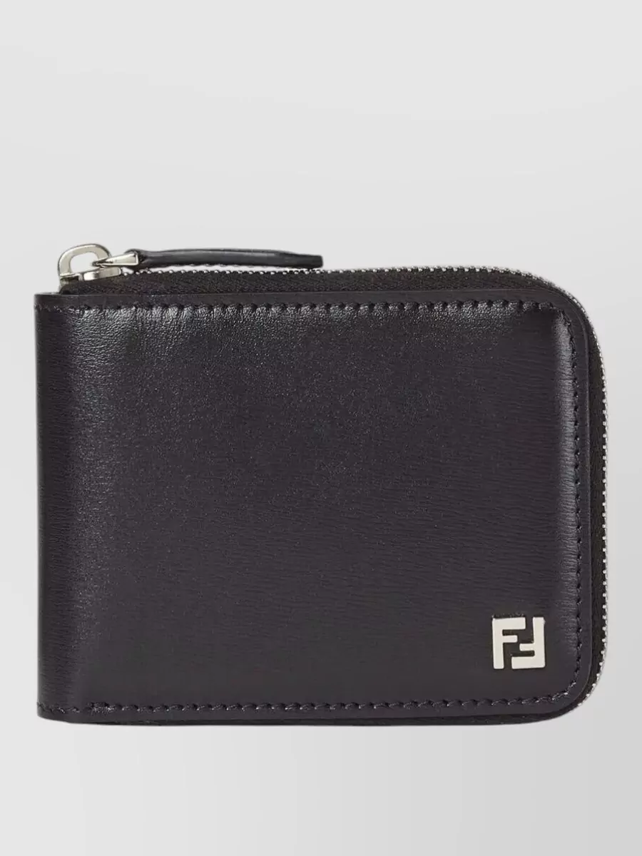 Fendi Leather zip wallet