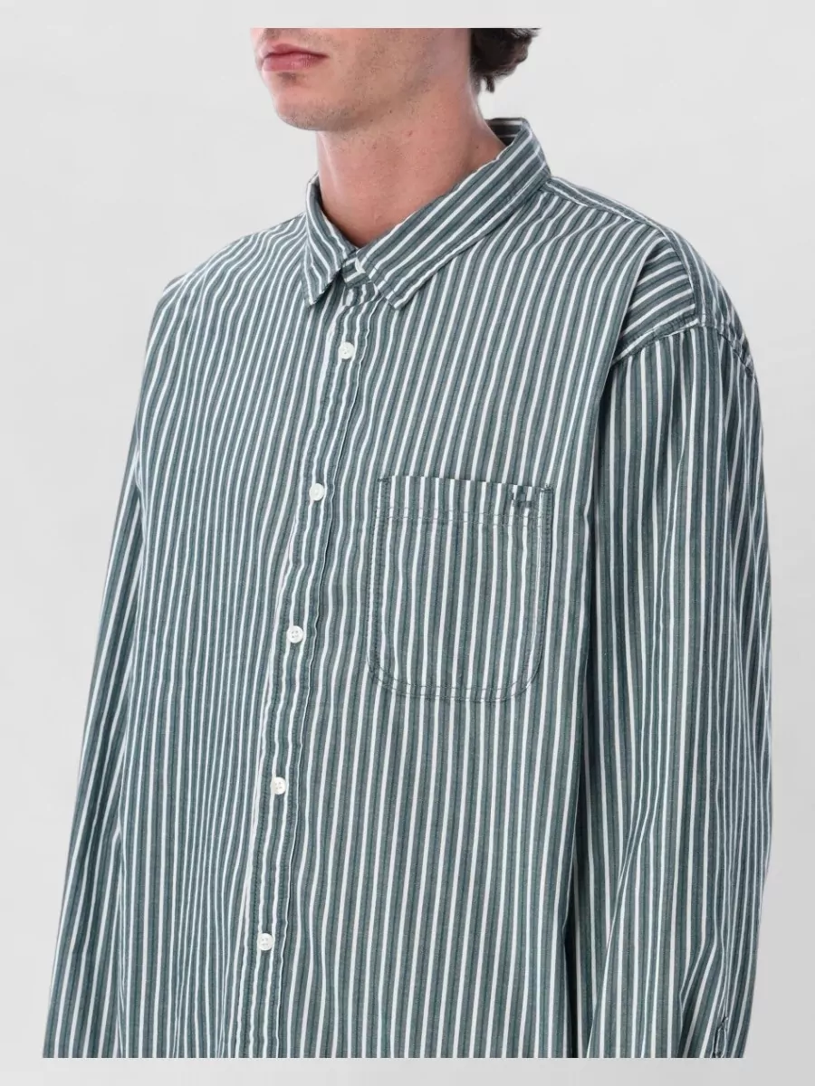 Vans Striped Relaxed-Fit Cotton Long-Sleeve Shirt