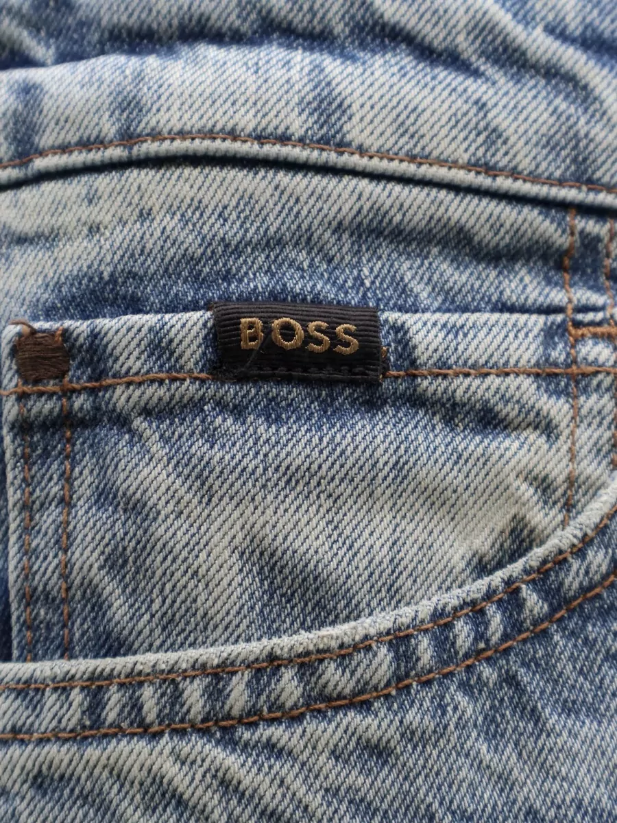 Boss Cotton Straight-Leg Jeans