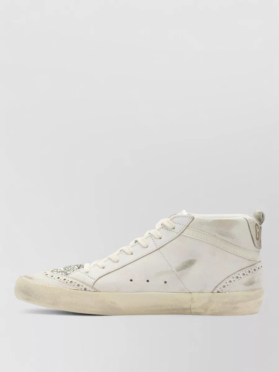 Golden Goose Star Embellished Mid Top Sneakers