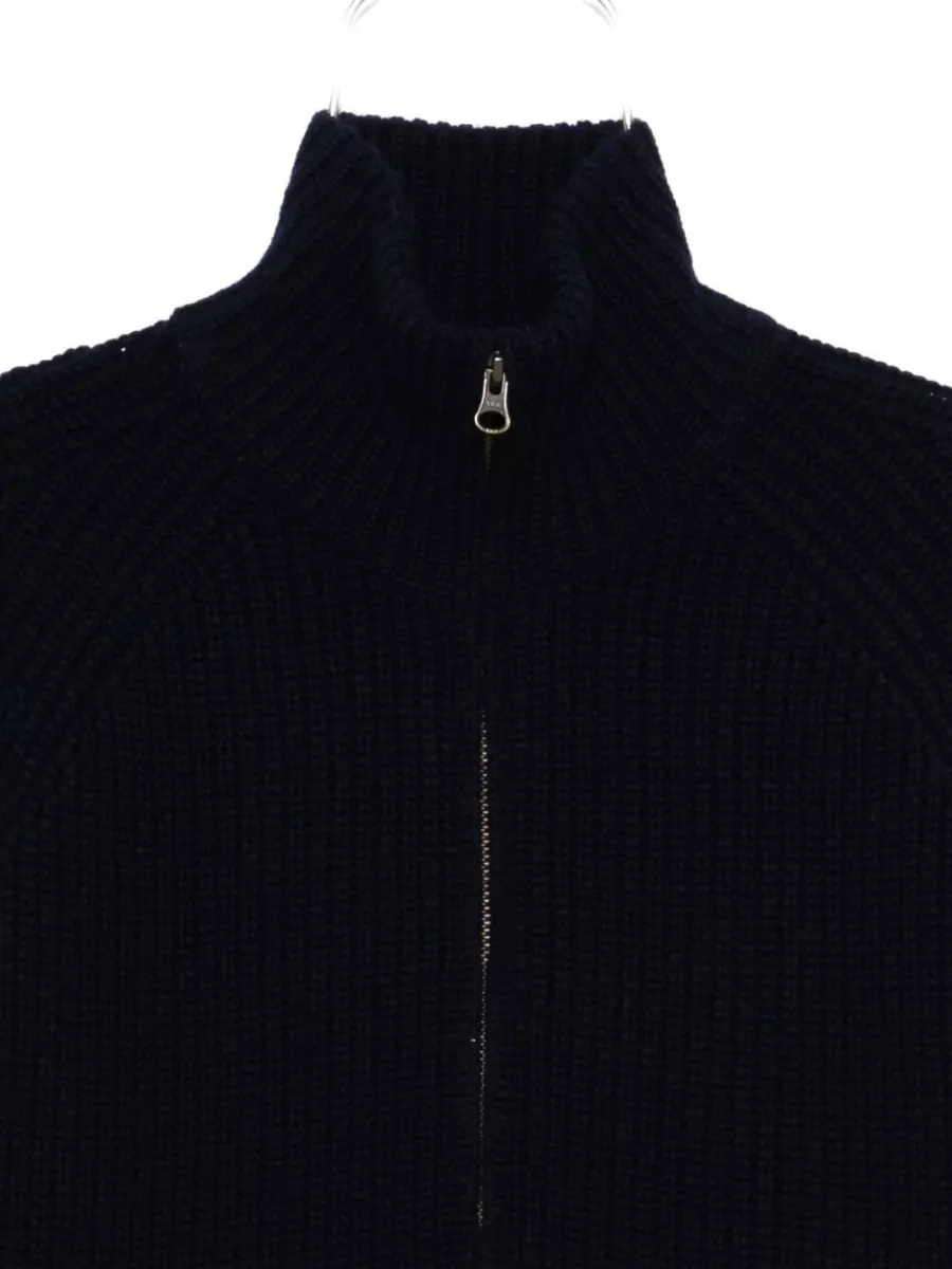 Lisa Yang Cashmere Ribbed Zip-Up Cardigan
