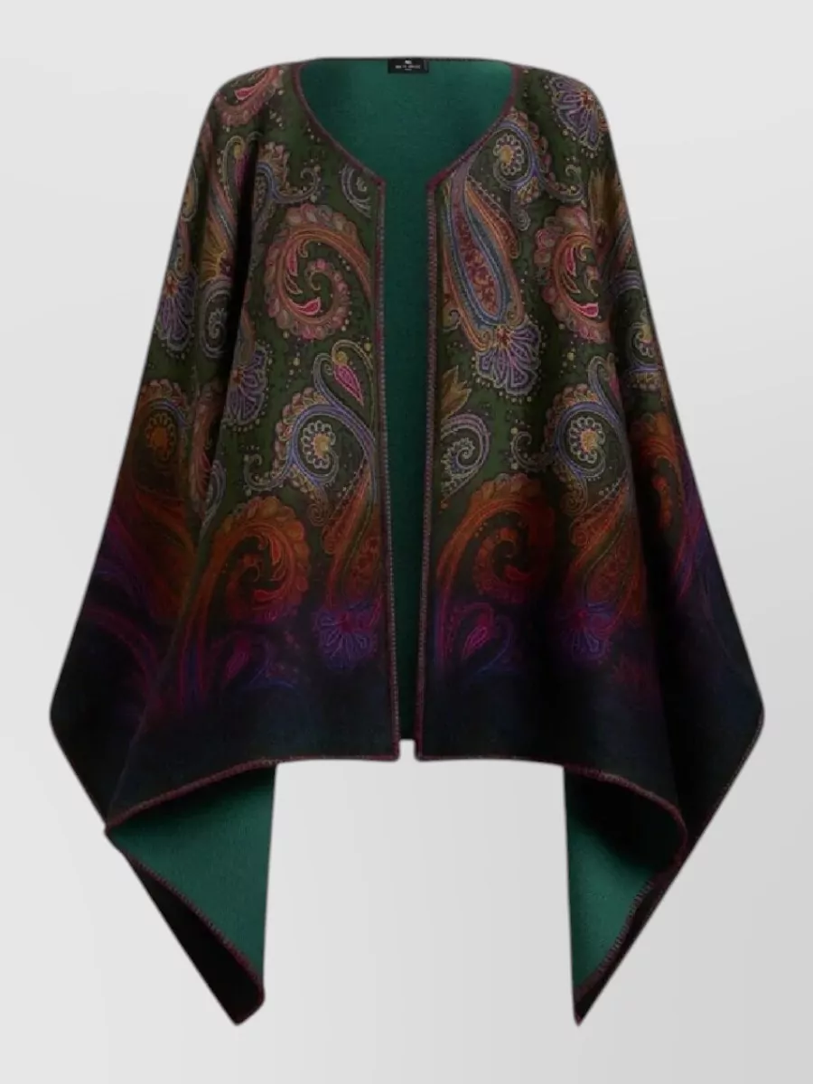 Etro reversible paisley cape