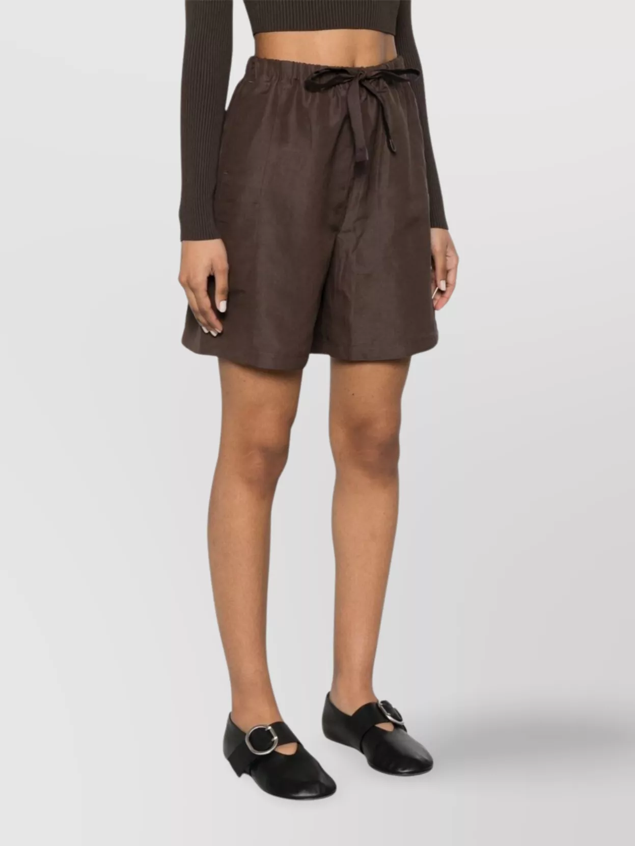 Max Mara Linen And Silk Blend Shorts