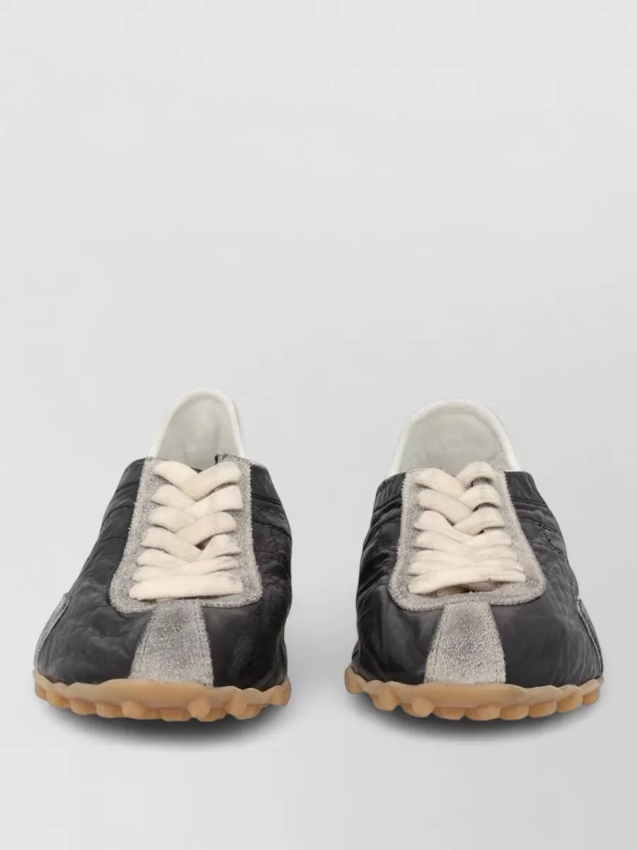 Maison Margiela leather low-top lace-up sneakers