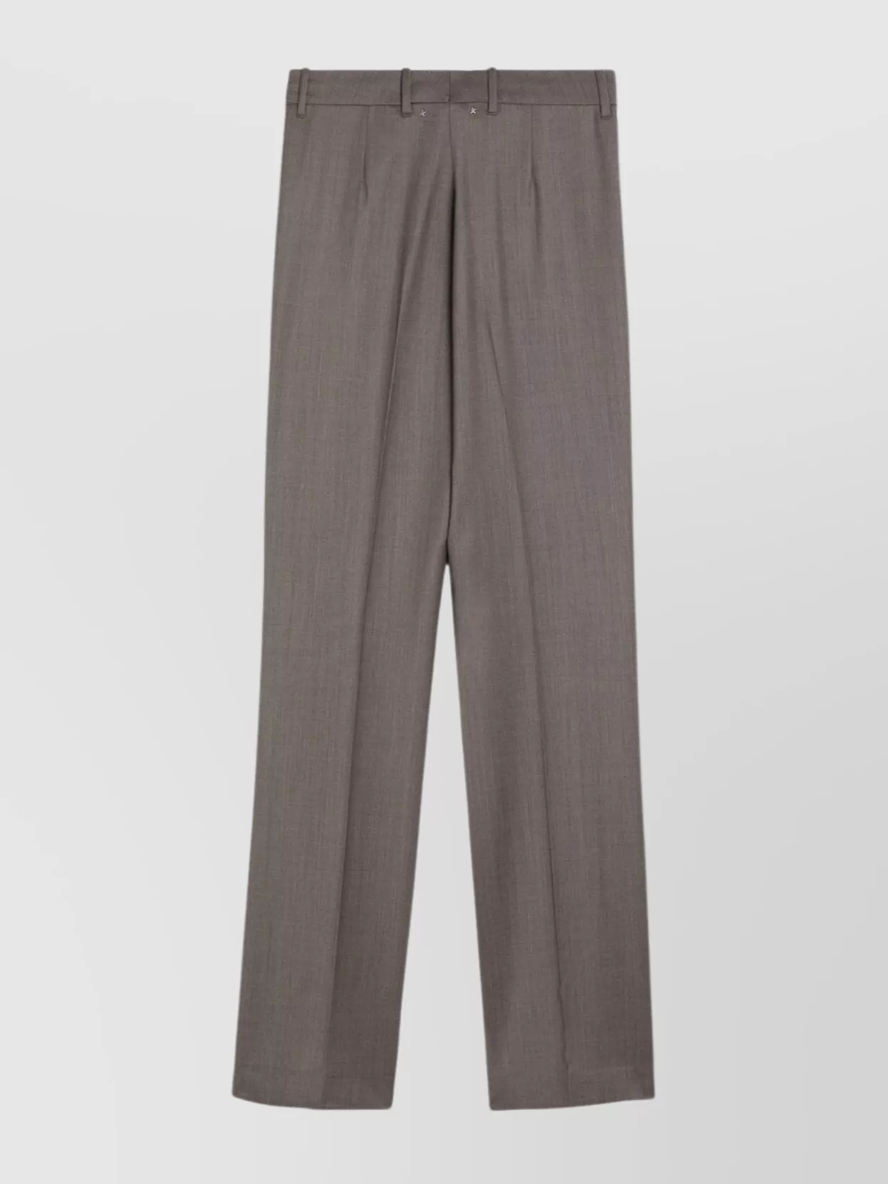Golden Goose Wool Trousers With Belt Loops And Pleats In Gray