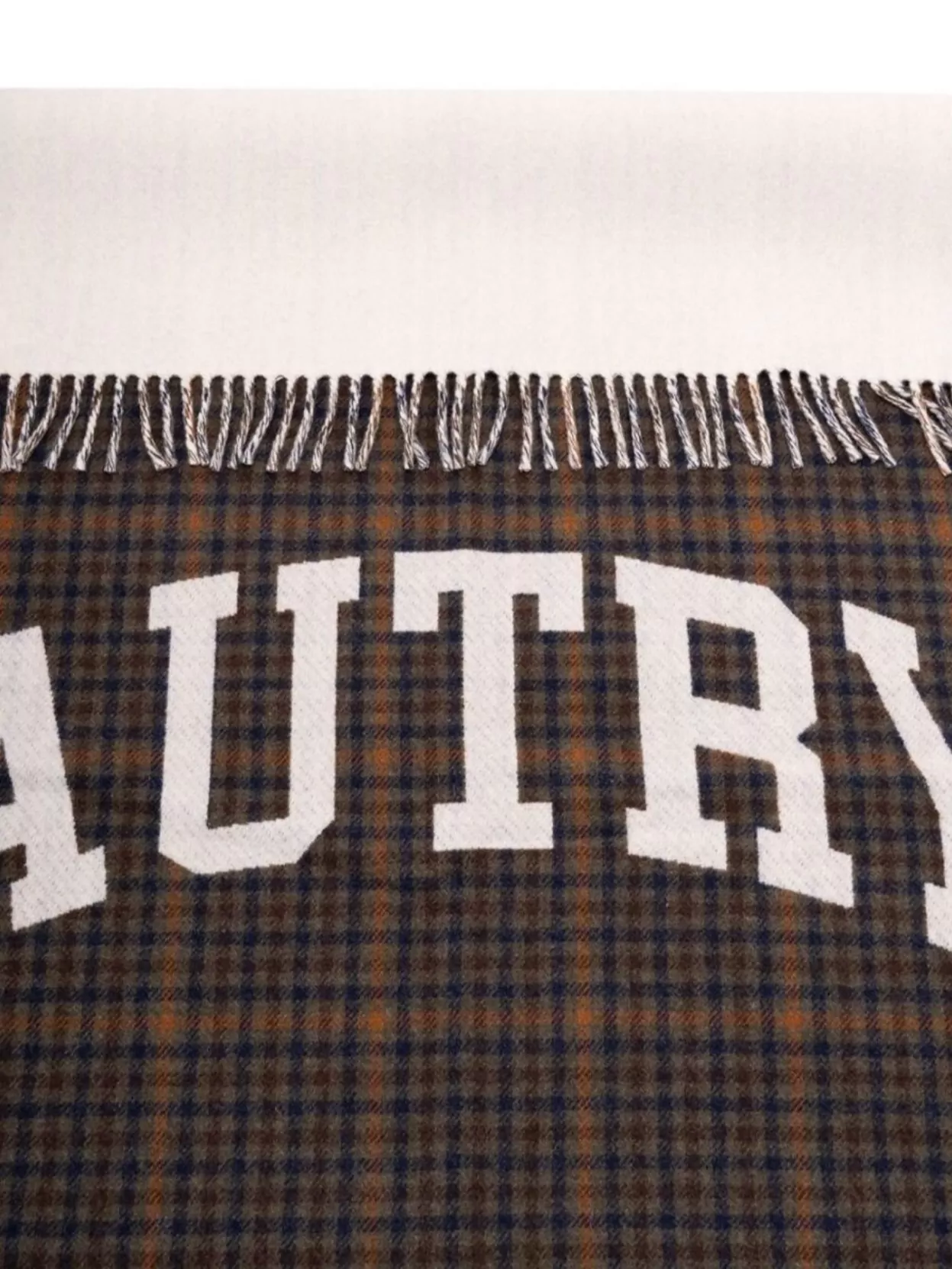 Autry Soft Checked Scarves Fringed Edges