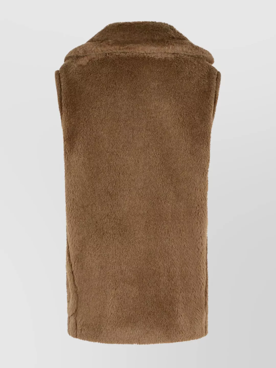 Max Mara Teddy Vest With Faux Fur Texture In Multi