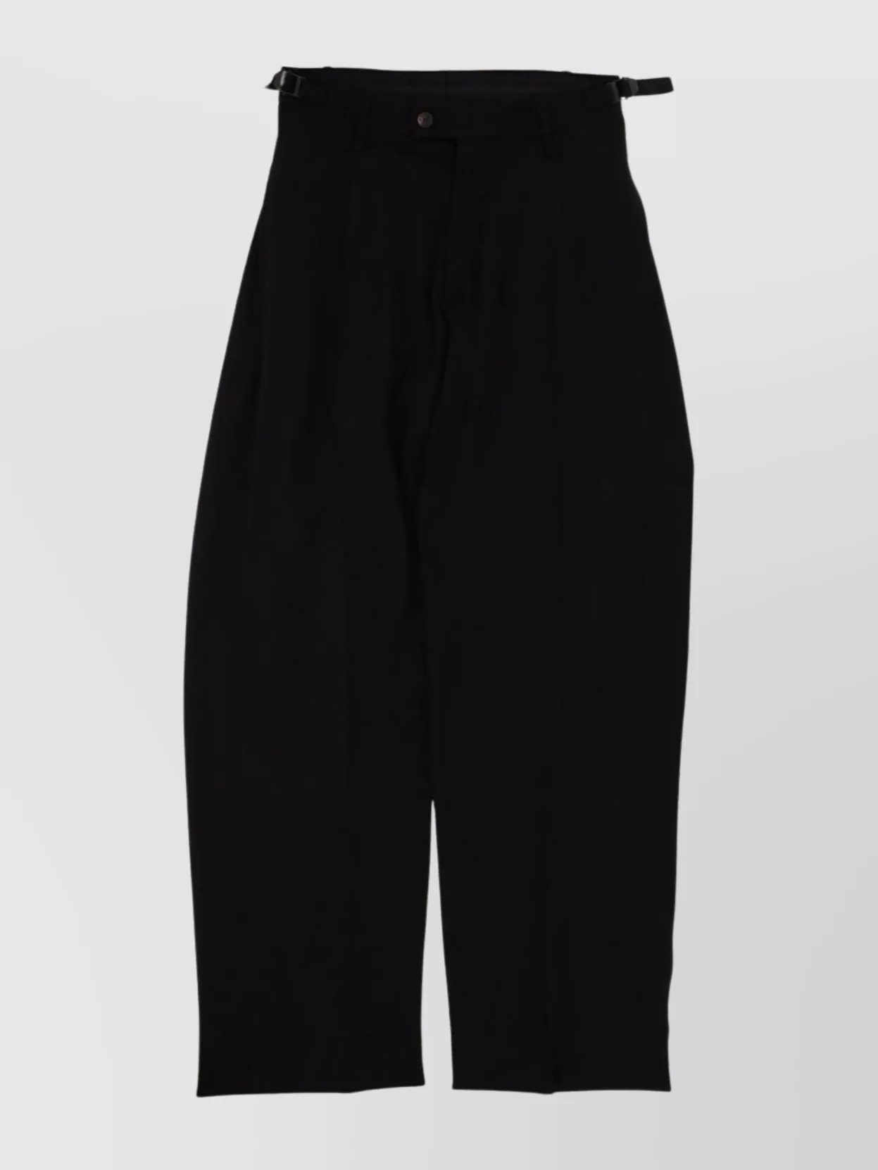 Balenciaga Wide Leg Trousers Pleated Front In Black