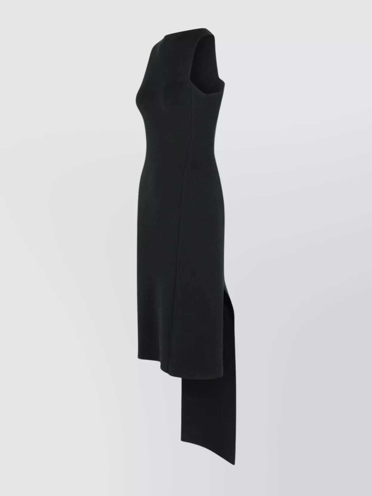 Courrèges Asymmetric Midi Dress Sleeveless Design