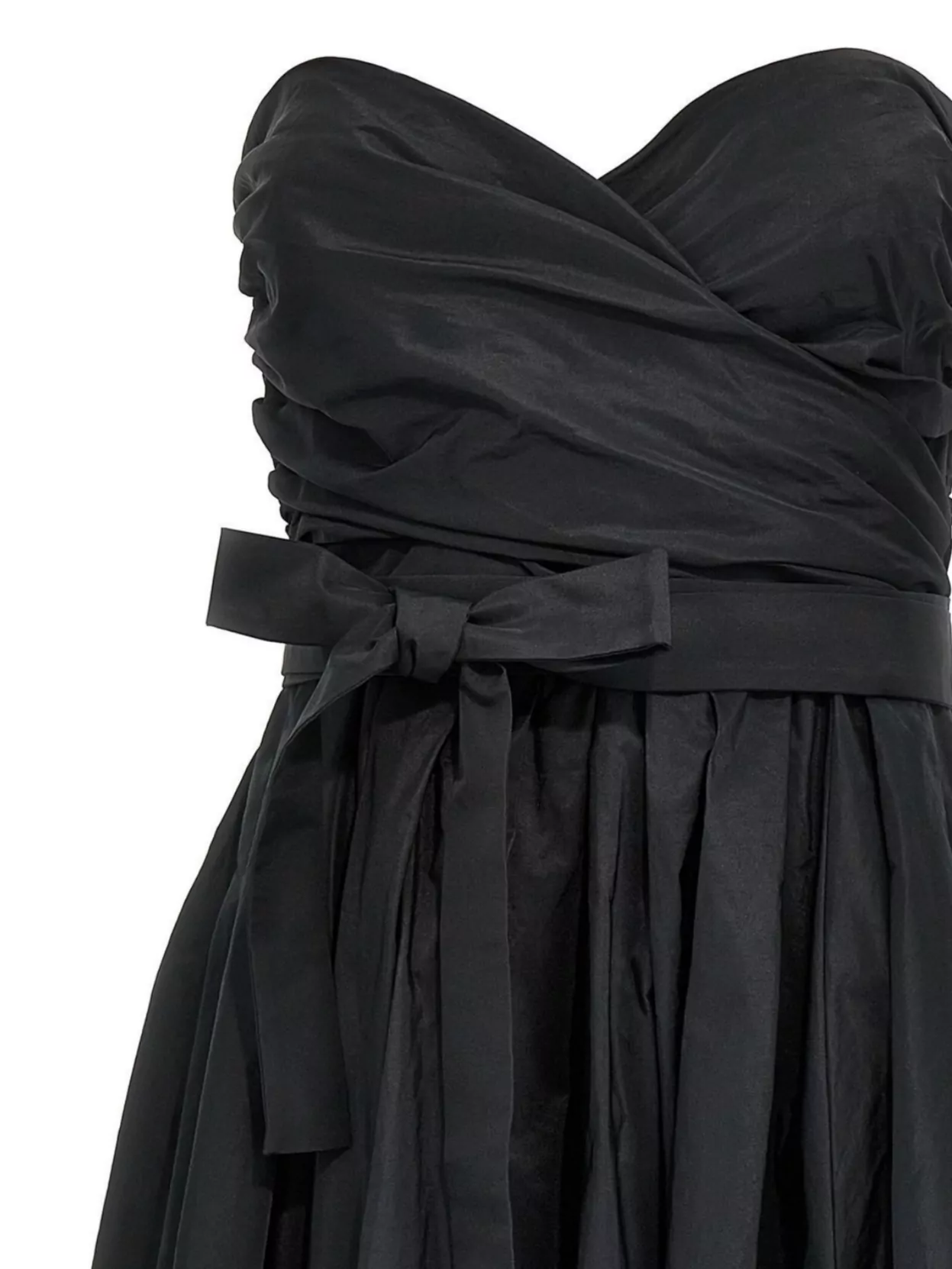 Pinko Parrot Bow Draped Floor-Length Pleated Dress