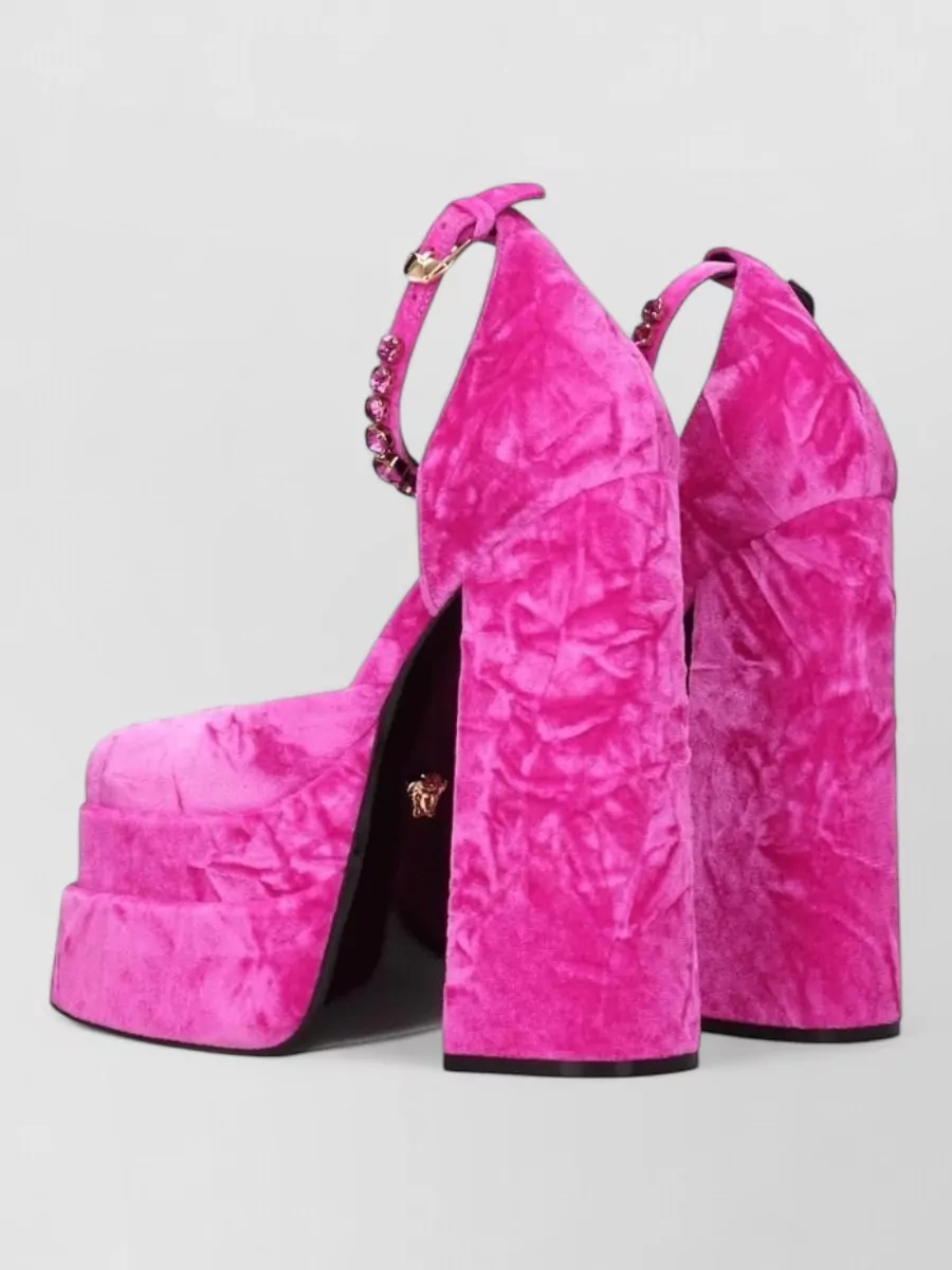 Versace Velvet Platform Sandals