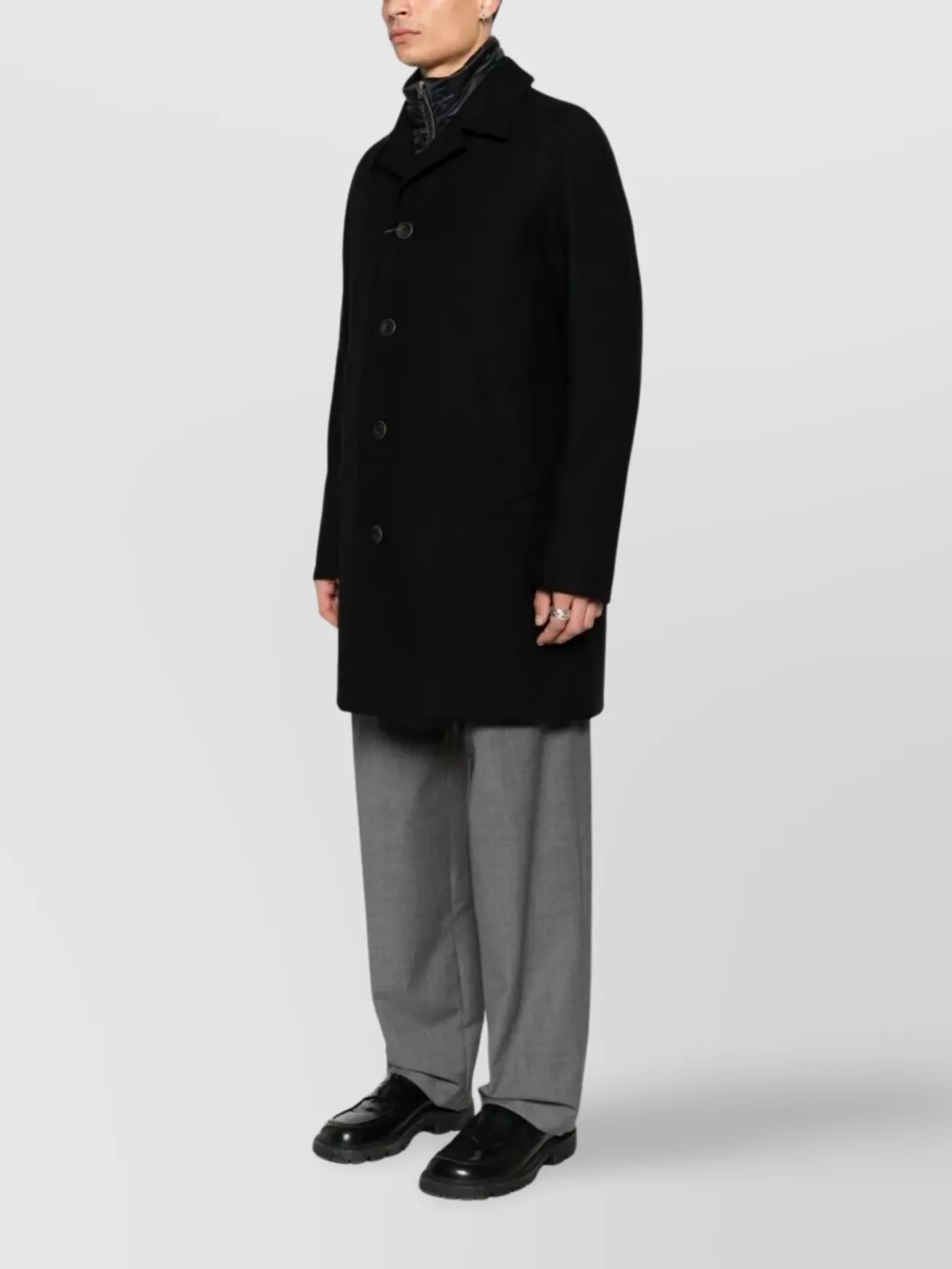 Herno Long Length Single-Breasted Padded Coat