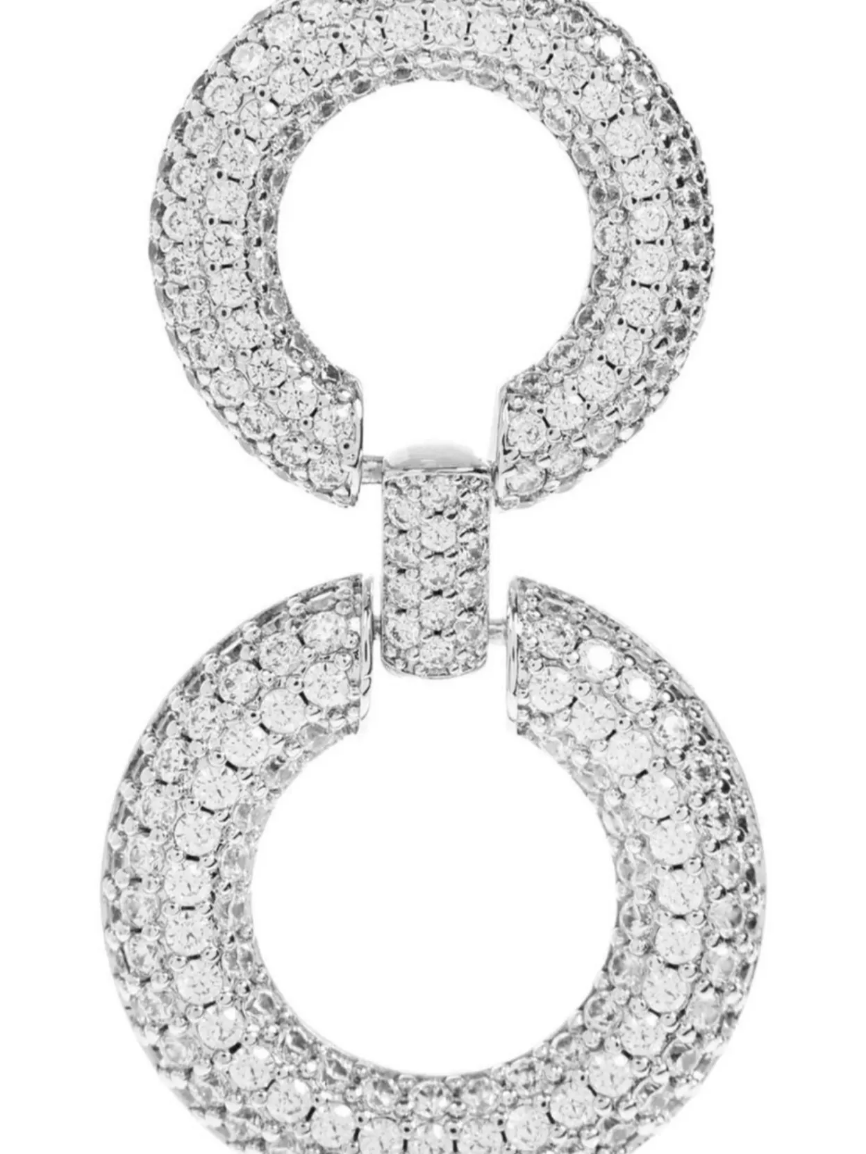 Self-Portrait Two Tiered Crystal Hoop Earrings