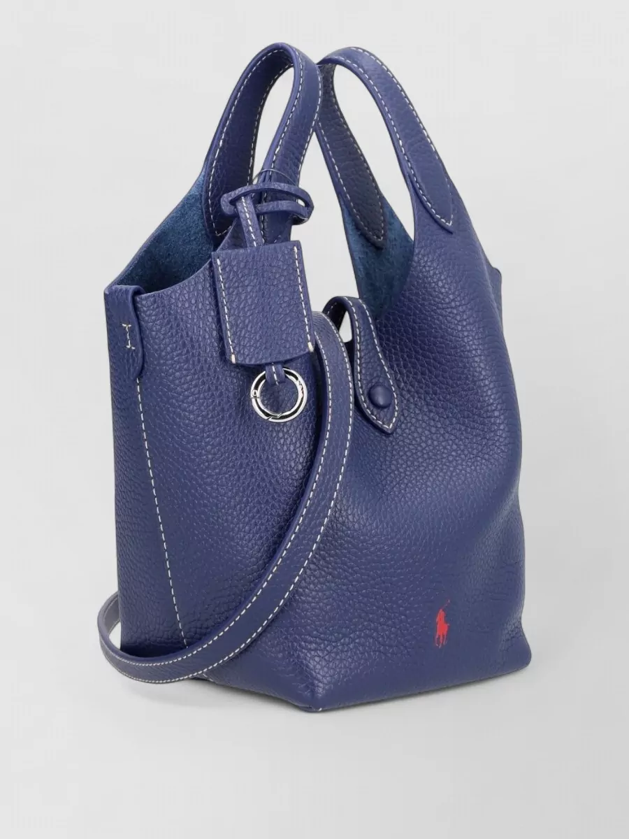 Polo Ralph Lauren Leather Crossbody Bag Top Handle Strap