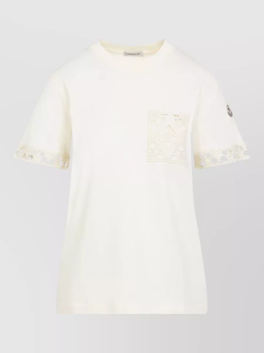 Moncler Embroidered Pocket Short-Sleeve T-Shirt