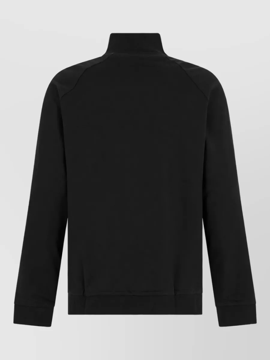 Boss Cotton Zip High Neck Sweater