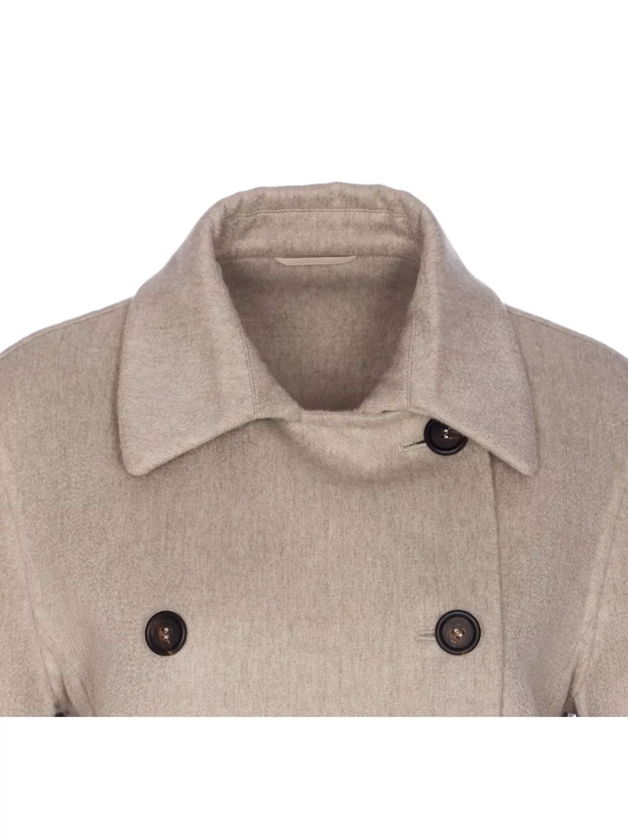 Brunello Cucinelli Double-Breasted Coat Featuring Side Pockets