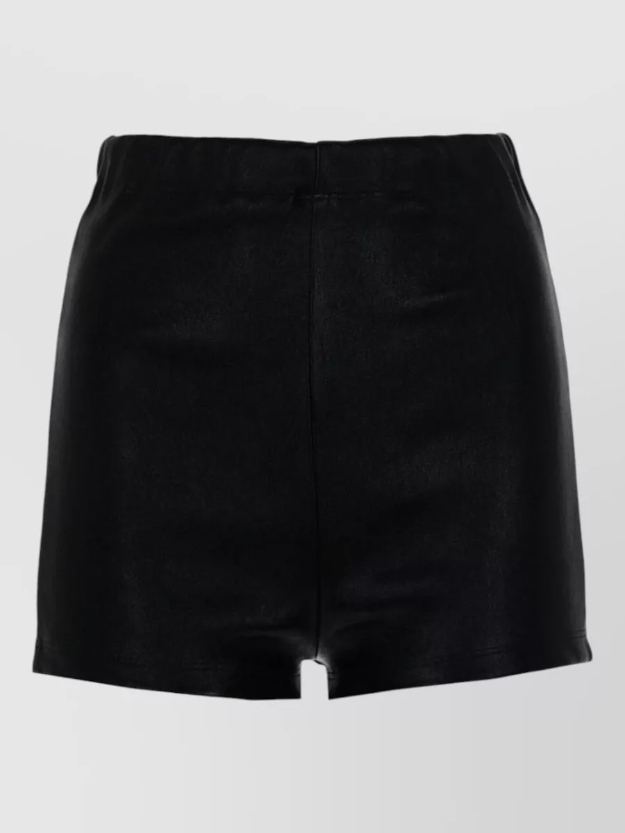 Rick Owens Lilies leather cropped shorts