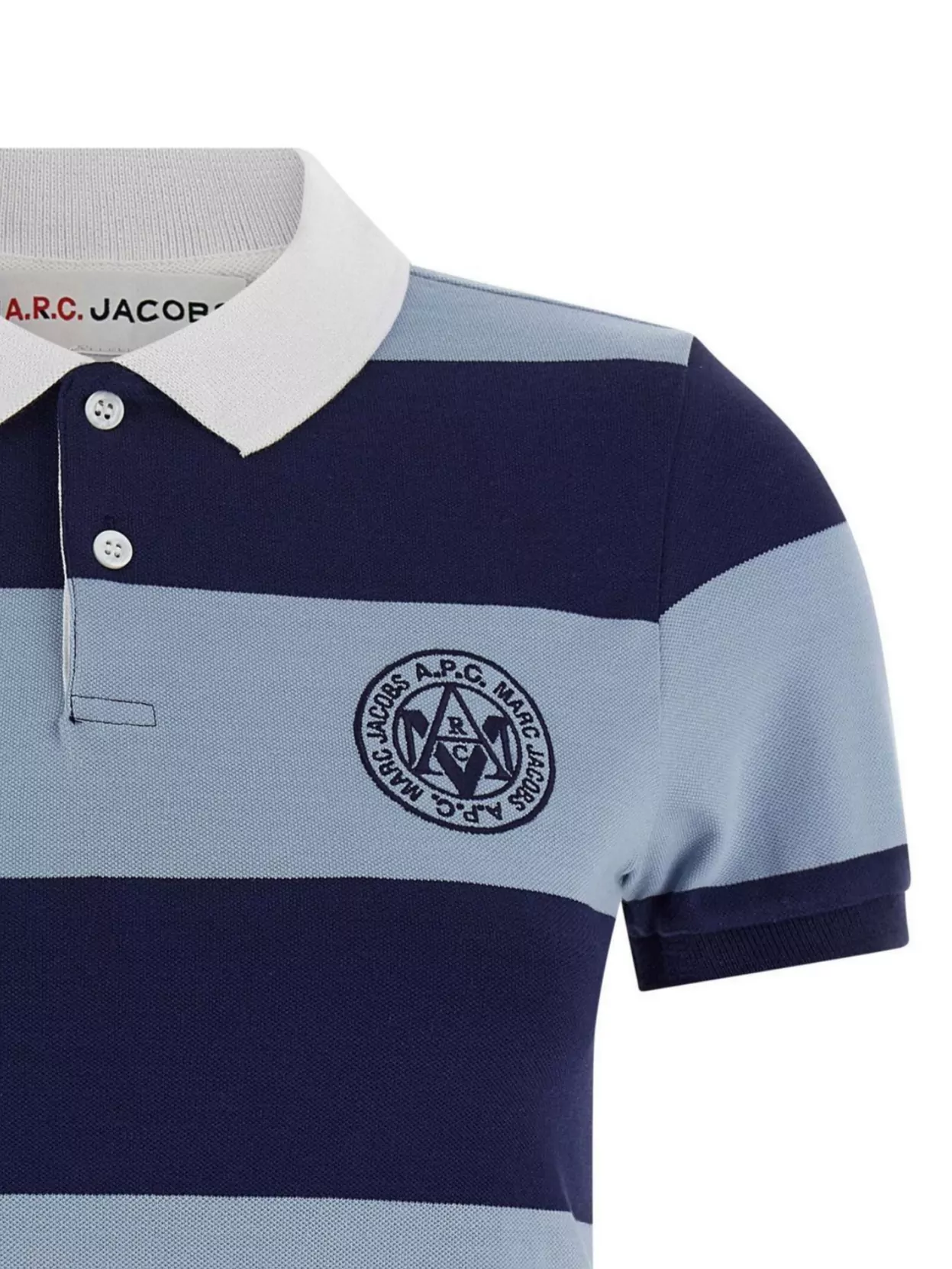 A.p.c. Striped Polo Shirt Collaboration Marc Jacobs