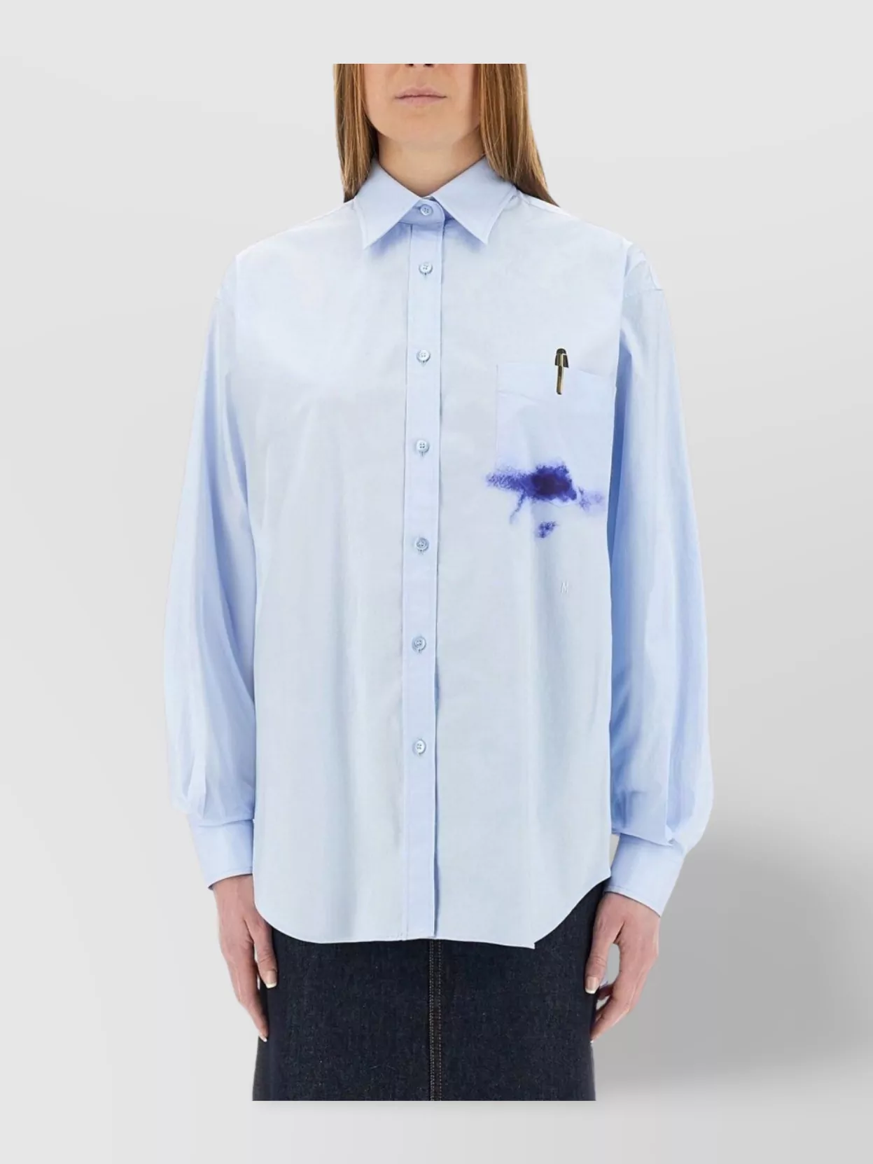 Moschino Multicolor Artistic Splash Long Sleeve Shirt
