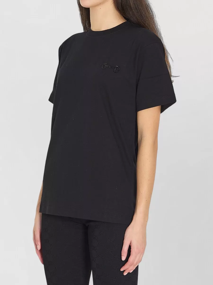 Gucci Cotton Jersey T Shirt Embroidery Detail