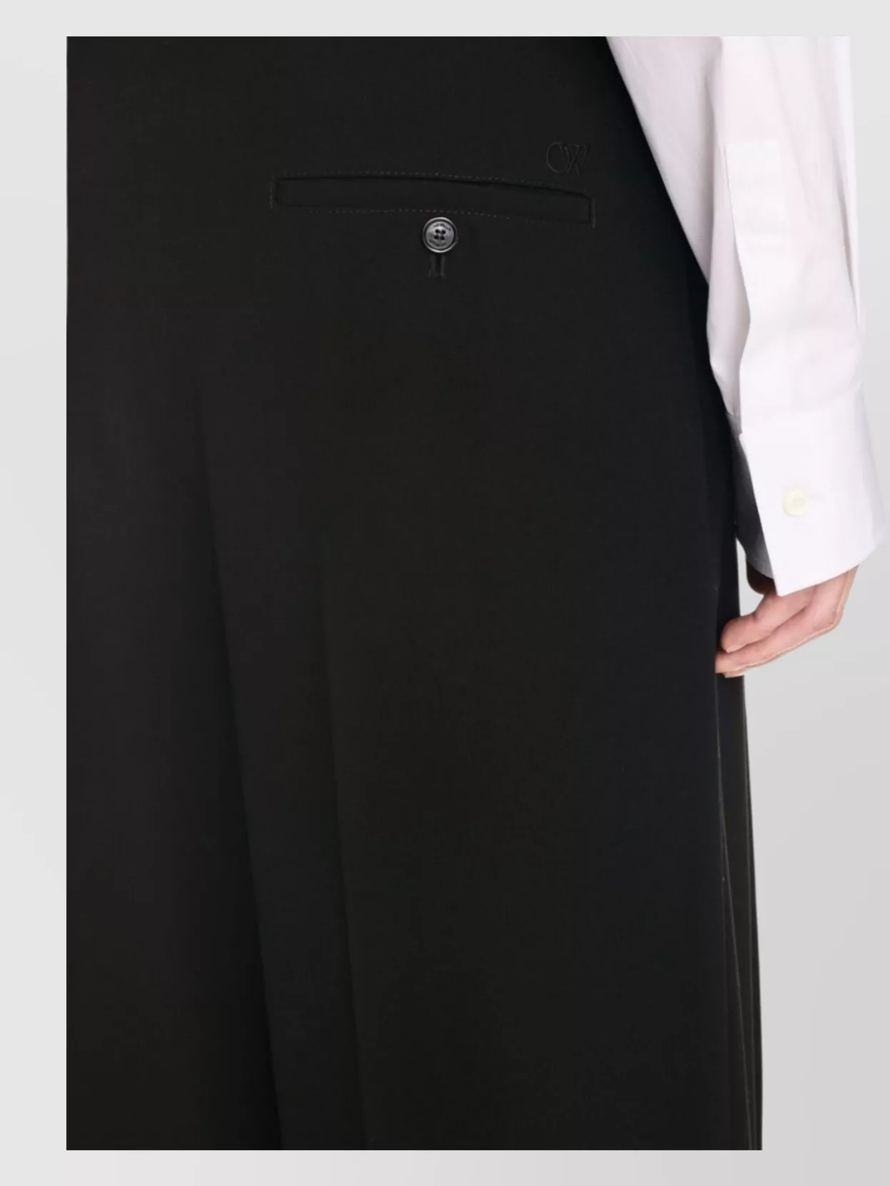 Off-white Ow Darted Tailored Trousers In Black