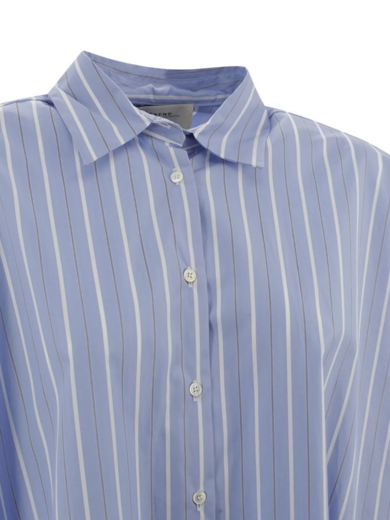 Weekend Max Mara Oversized Striped Cotton Poplin Shirt