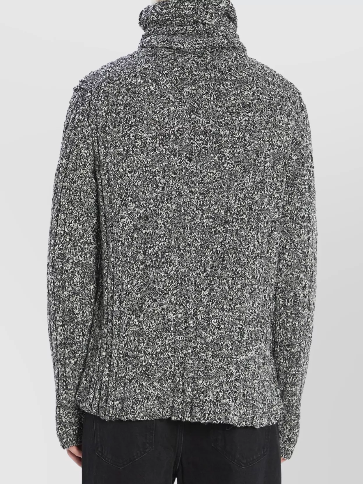 Dolce & Gabbana Chunky Knit Turtleneck Sweater In Gray