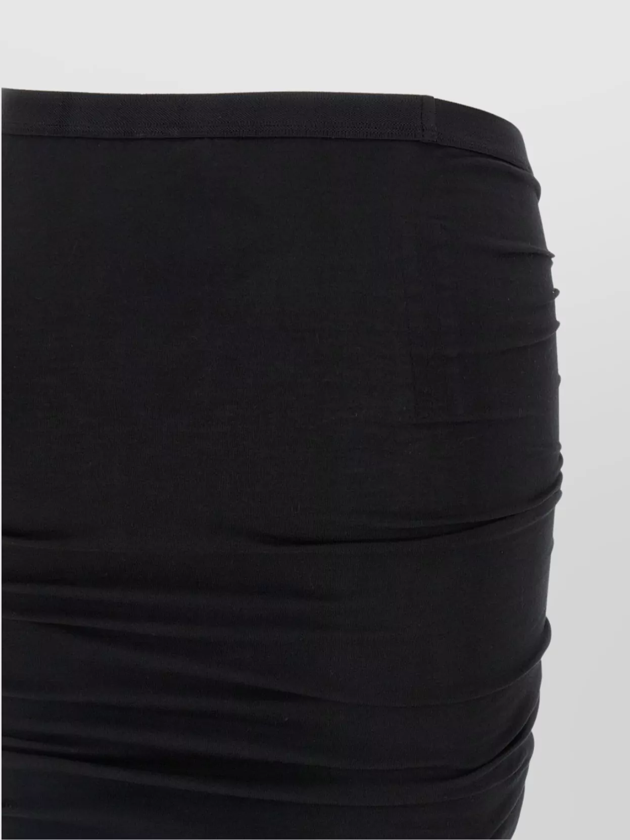 Rick Owens Drkshdw Skirt Drawstring Detail Gathered Waistband In Black
