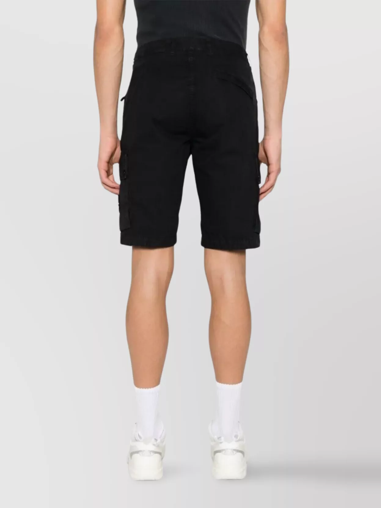 Stone Island Aged Cotton Cargo Bermuda Shorts