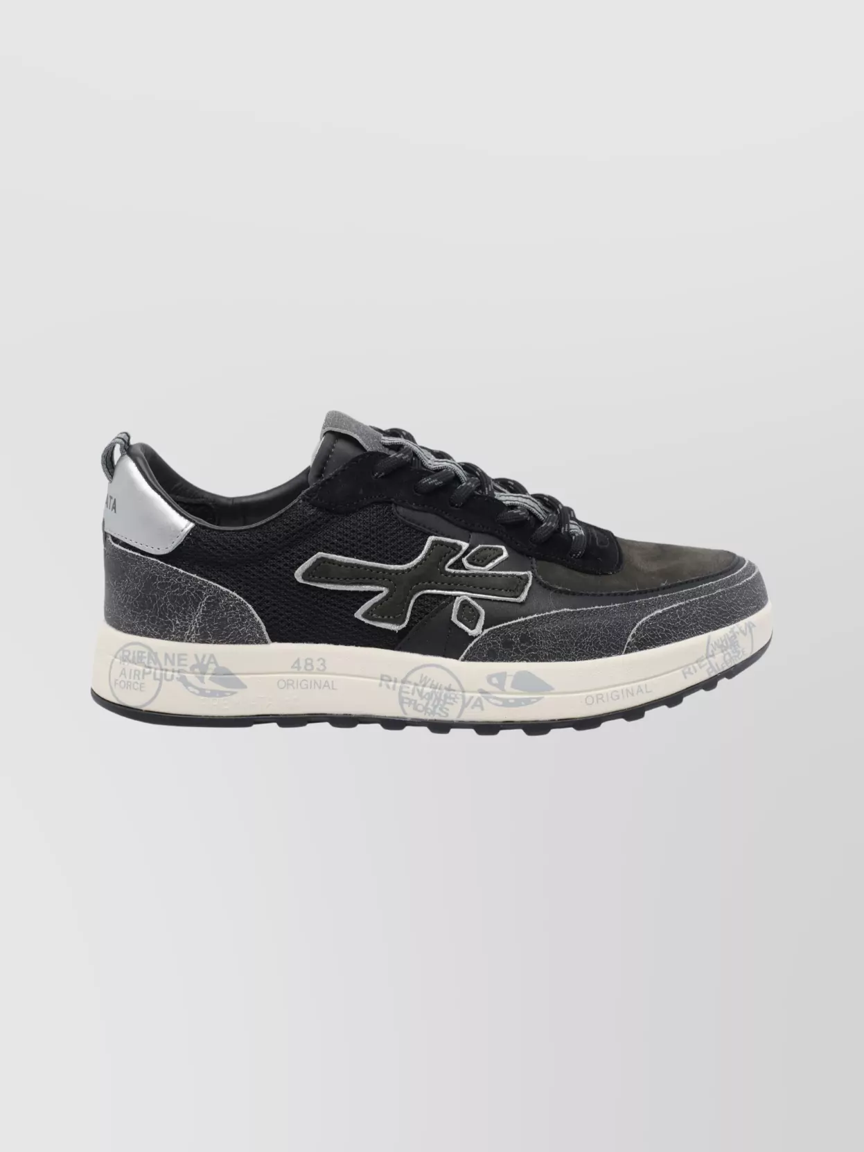 Premiata Contemporary Low Top Sneakers With Contrast Sole