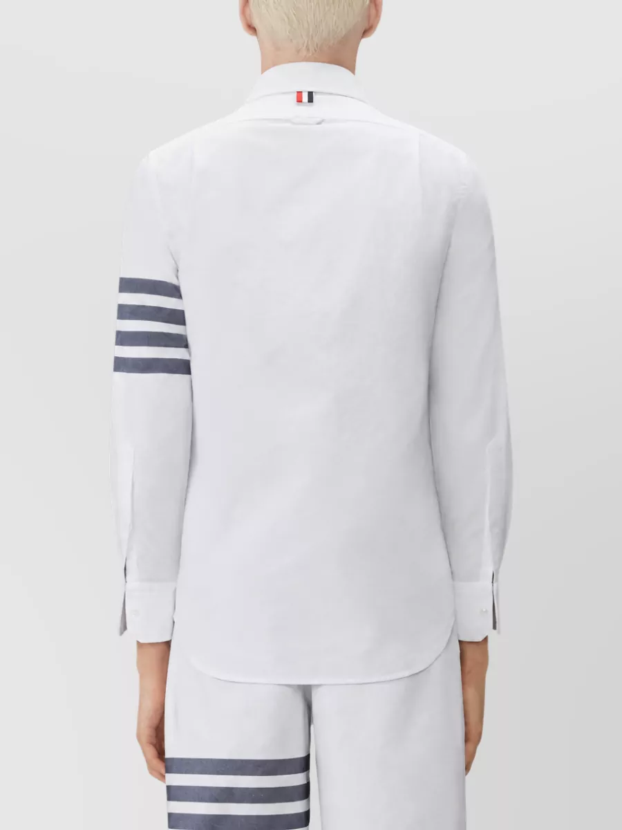 Thom Browne Cotton Straight-Fit Long-Sleeve Oxford Shirt