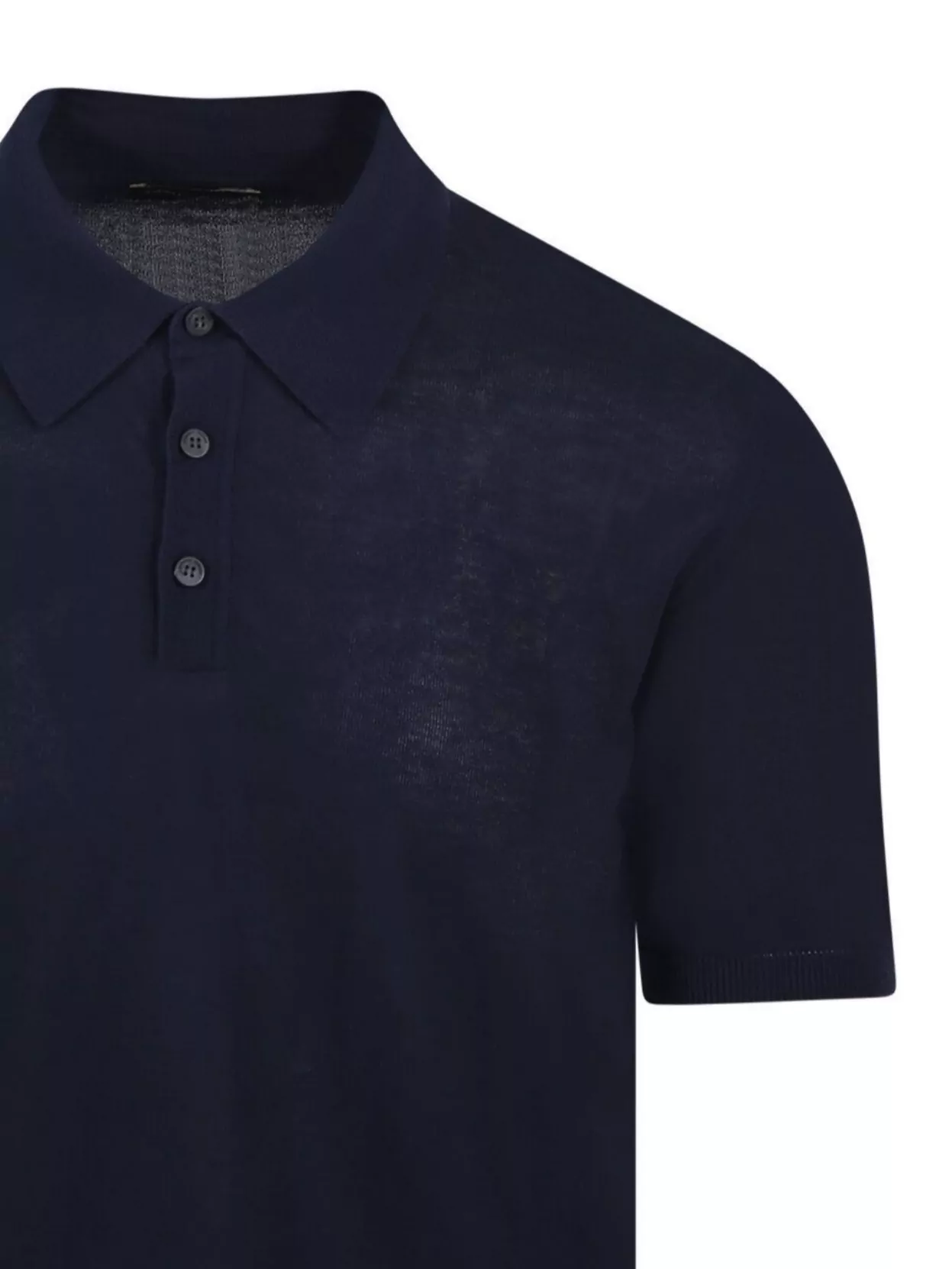 Roberto Collina Sweater Polo S/S Ribbed Finish
