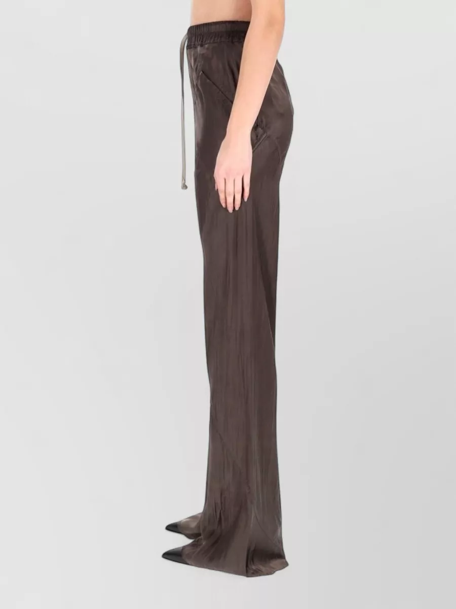 Rick Owens Bias Cut Trousers Wide Leg Design