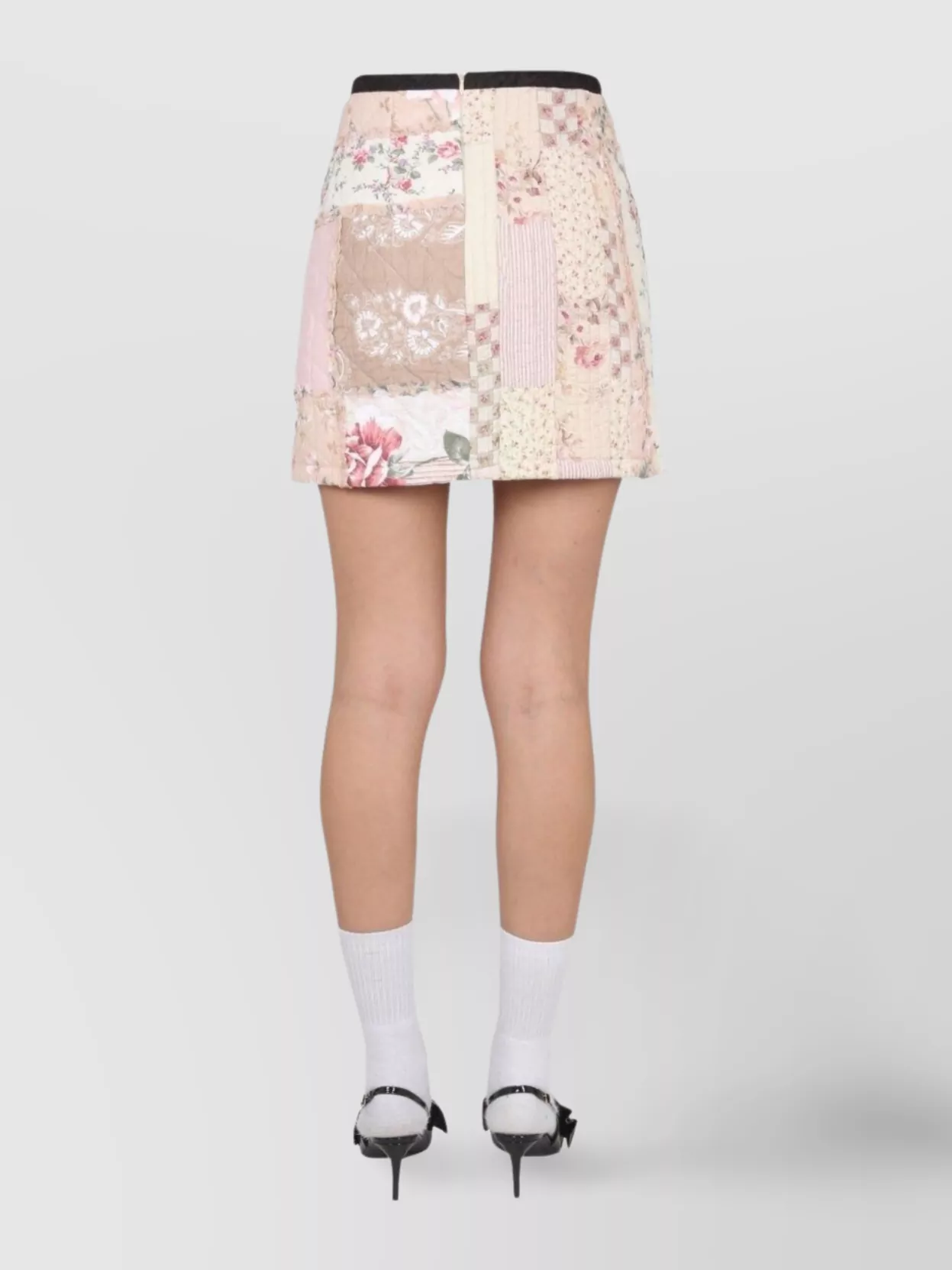 Marine Serre Floral Patchwork High Waist Mini Skirt