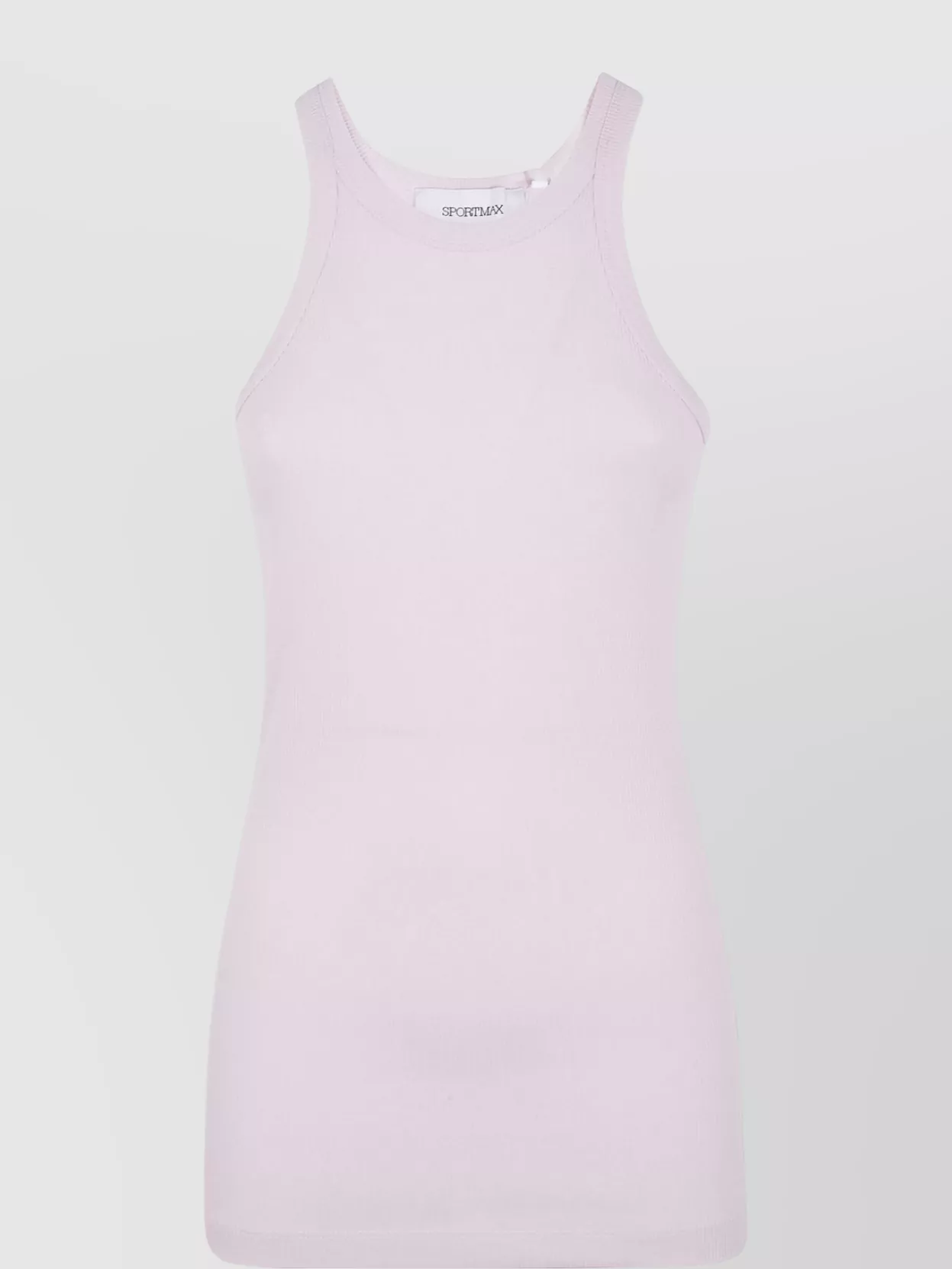 Sportmax Silk Cotton Racerback Tank Top In Pink