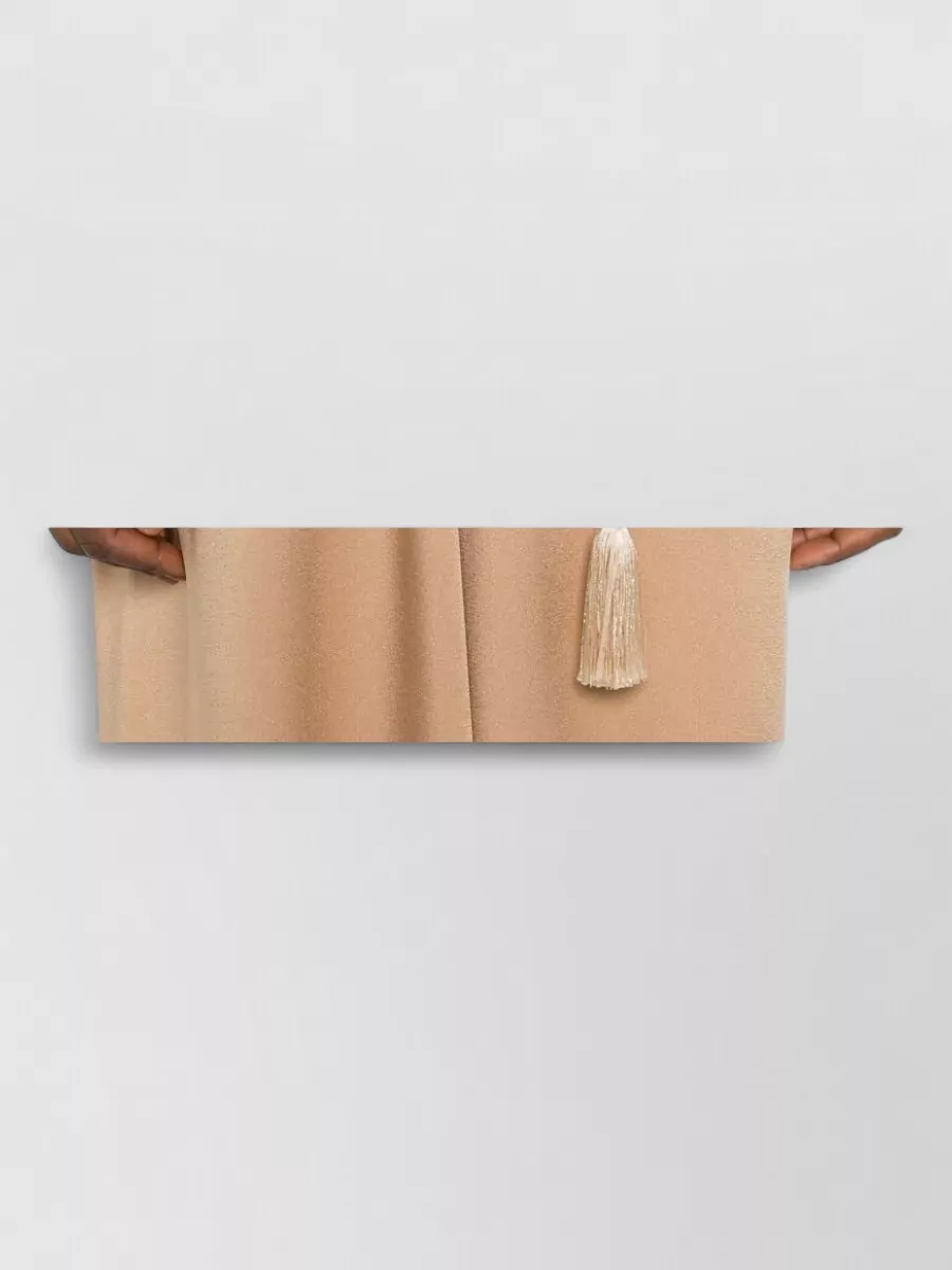 Forte Forte Long Dress Belted Waist Cap Sleeves