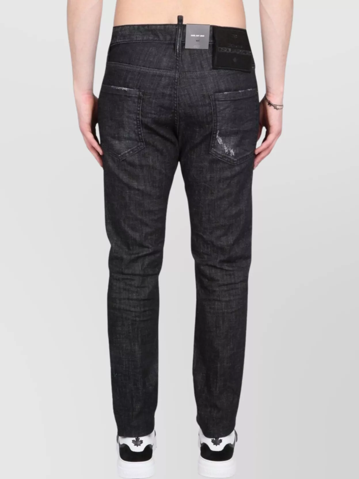 Dsquared2 Tidy Biker Mid-rise Logo-patch Skinny Jeans