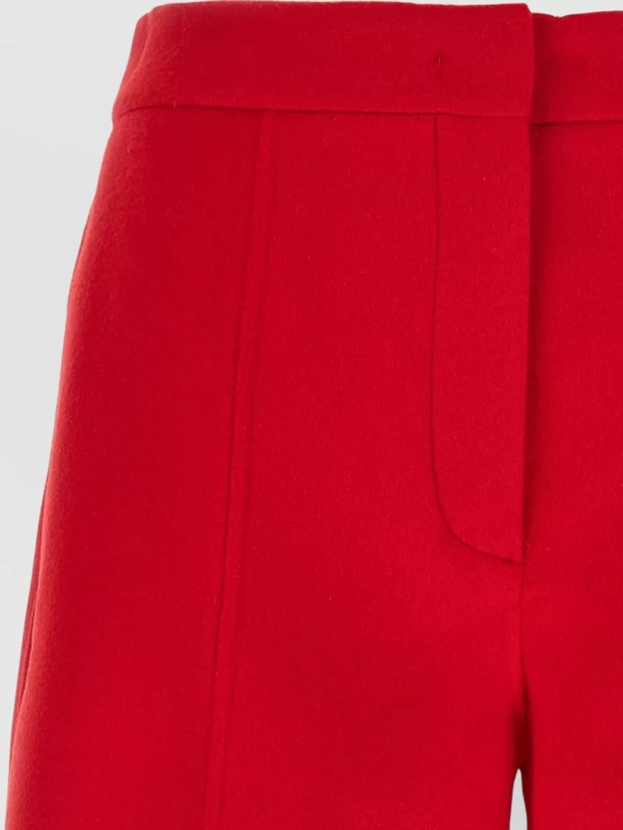 Sportmax Virgin Wool Low-Rise Cropped Shorts