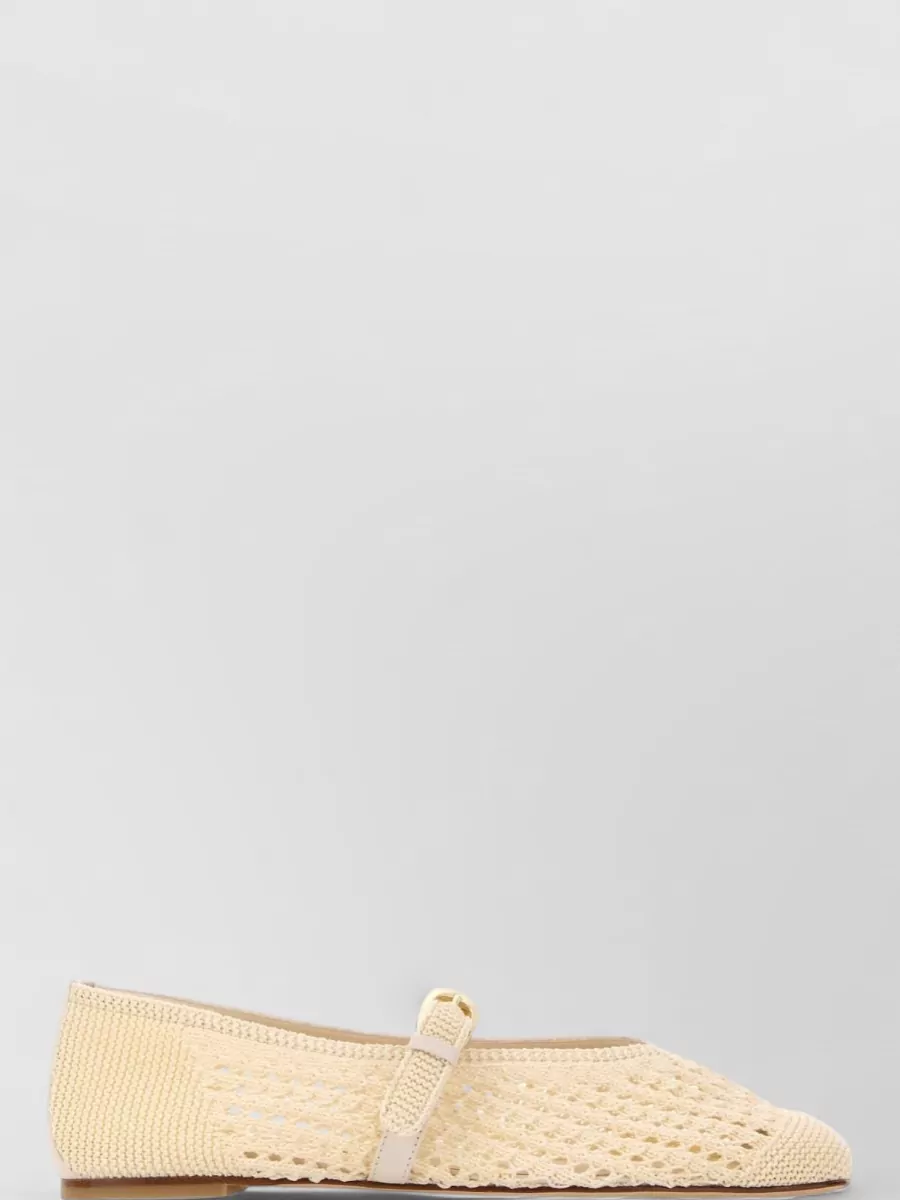Stuart Weitzman Crochet Ballerina Shoes