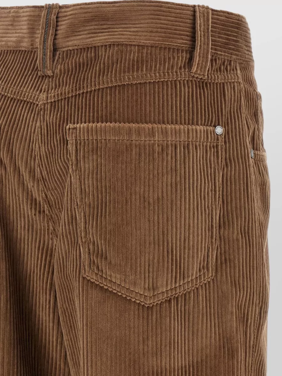 Brunello Cucinelli Corduroy Straight-Leg Trousers