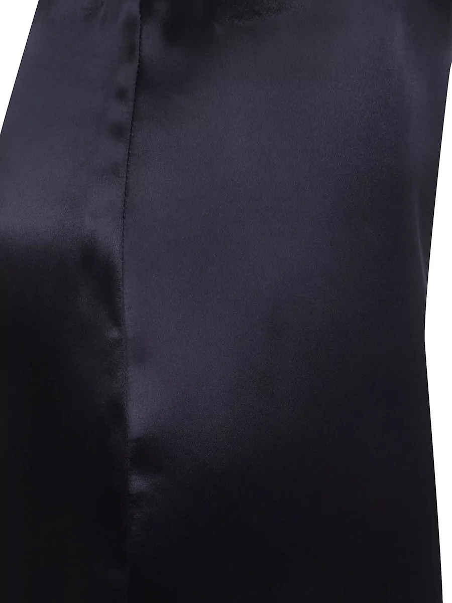 Calvin Klein Silk Viscose Midi High-Waisted Skirt