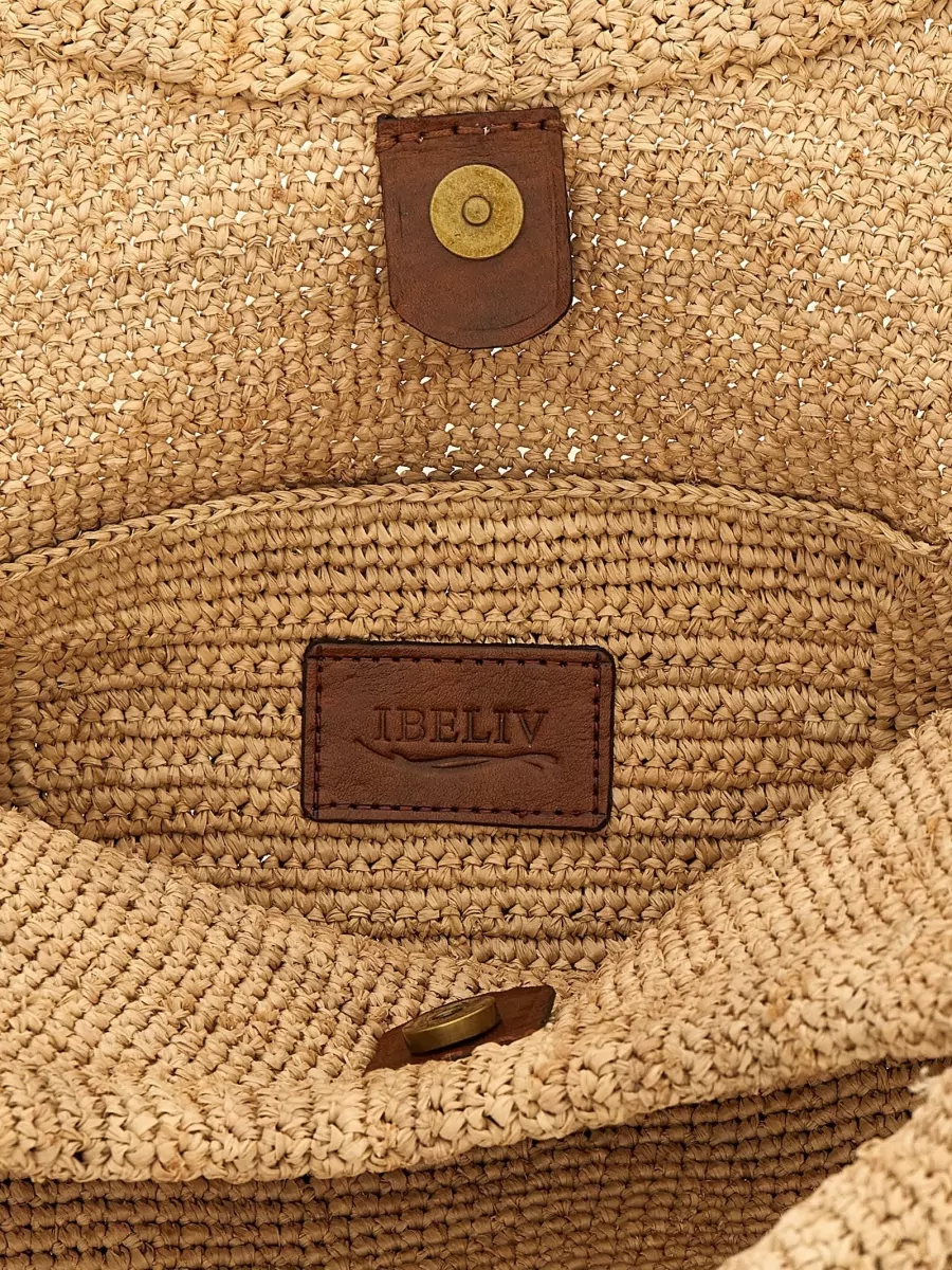 Ibeliv Raffia And Leather Tote Bag