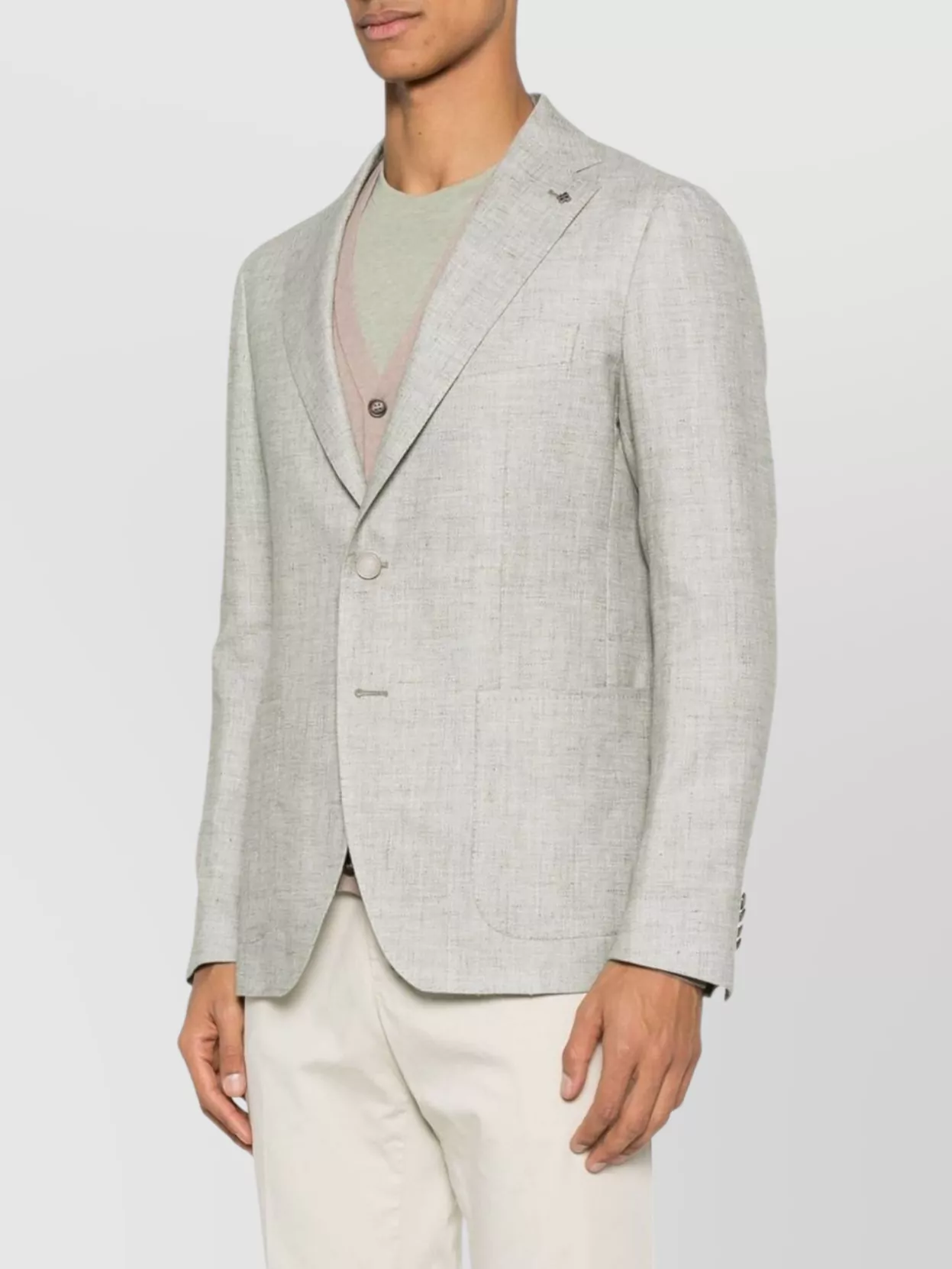 Tagliatore Notch Lapel Single-Breasted Jacket With Jetted Chest Pocket