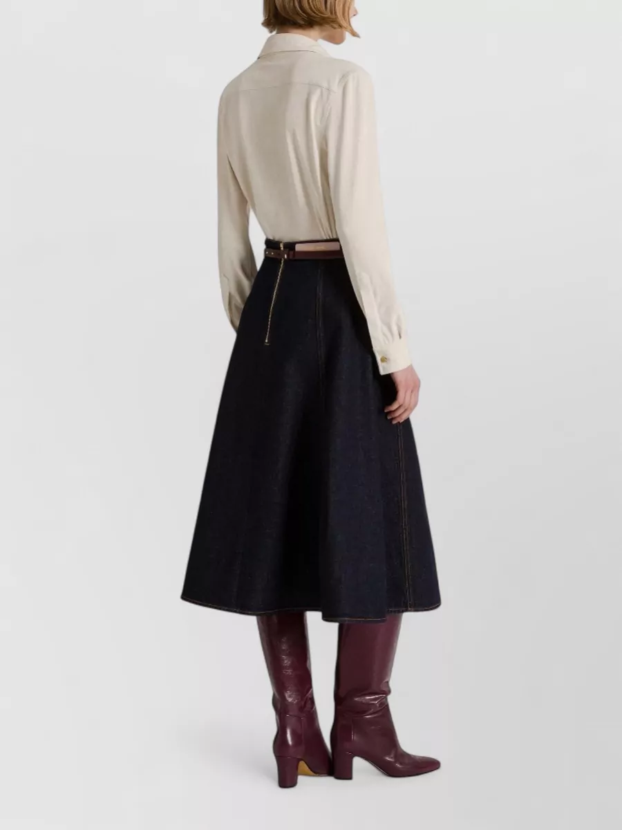 Alberta Ferretti Draped V-Neck Wrap Bodysuit