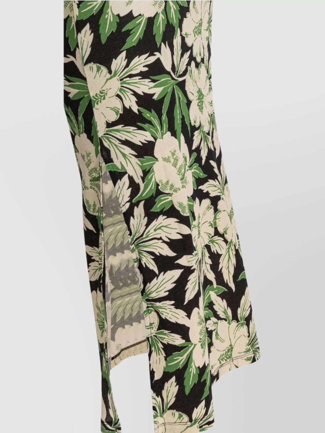 Loewe Midi Floral Patterned Dress With Long Sleeves In Multi