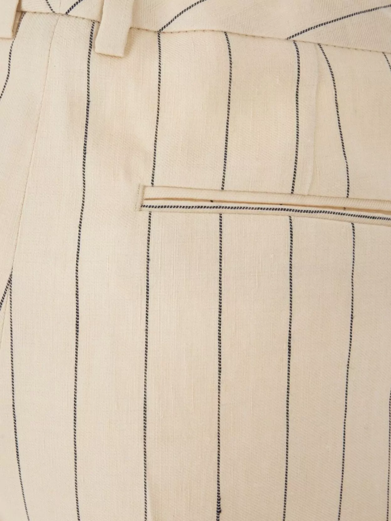 Pt Torino Ivory Linen And Cotton Palazzo Pants With Striped Pattern