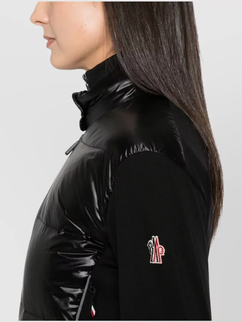 Moncler Padded Zip-Up Jersey Cardigan With Drawstring Hem